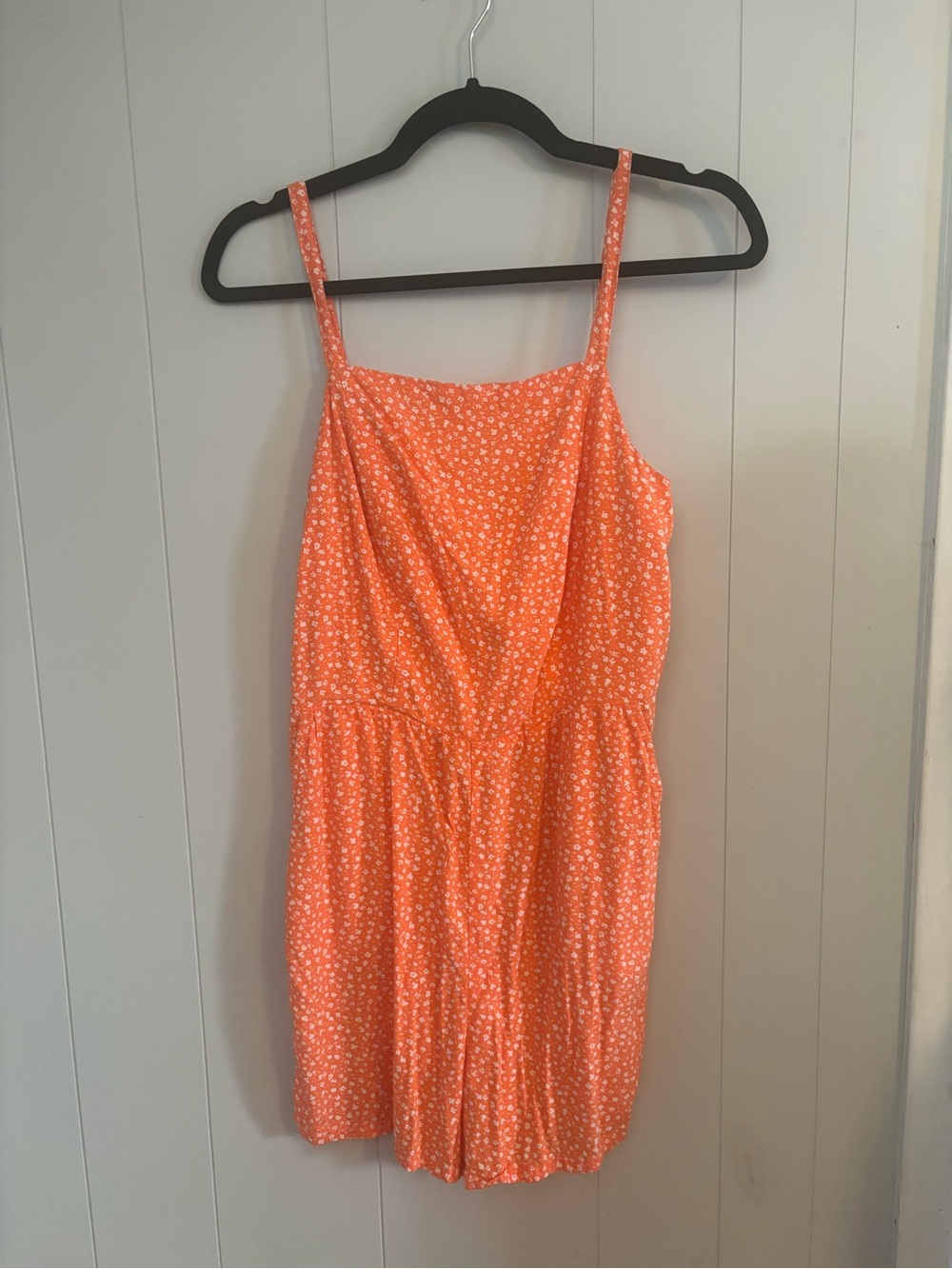 Old Navy Orange Floral Romper Women’s Small